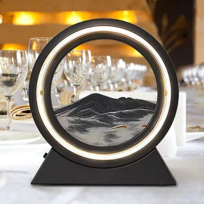 Produktbild von Sandbilder Zum Drehen, 3D Dynamische Sandbild Led, Bewegende Sandkunst, 10 Zoll, Schwarz