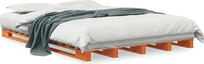Produktbild von vidaXL Palettenbett Wachsbraun 140x200 cm Massivholz Kiefer