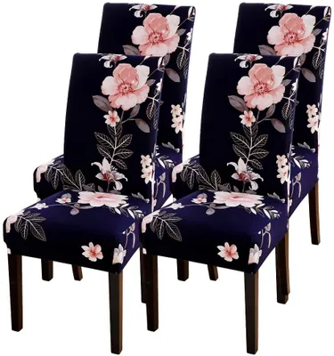 Produktbild von 4er Set Stuhlhussen Stretch Stuhlbezug elastische Moderne Husse Dekoration Stuhlüberzug für Universelle Passform