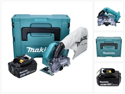Zdjęcie produktu dla Akumulatorowa przecinarka diamentowa Makita DCC 500 T1J 18 V 125 mm bezszczotkowa + 1x akumulator 5,0 Ah + Makpac - bez ładowarki