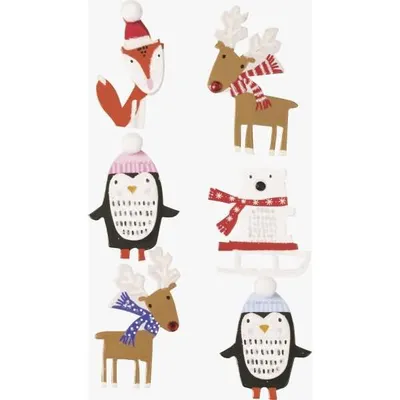 Produktbild von HEYDA 203780701 Stick-On's-Mix Weihnachtstiere 75 x 165 cm
