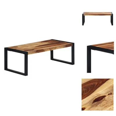 Image de vidaXL Table basse 110 × 60 × 40 cm en bois massif - Tables basses