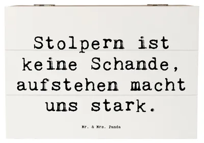 Produktbild von Mr. & Mrs. Panda Geschenkbox Spruch Aus Fehlern lernen 22 x 15 cm - Weiß - Geschenk, Lebensweisheit, Motivation, Zuversicht, Fehler machen, Holz Aufbewahrungsbox, Trost