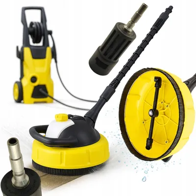 Obrázek produktu pro HydroBrush T-Racer Kränzle QC – rotační kartáč s dávkovačem | Sada s adaptérem QC | Na dlažbu, terasy, fasády | Kompatibilní s Karcher K2–K7