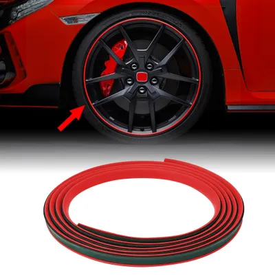 Obrázek produktu pro Profilová ochranná nálepka na univerzální ráfky automobilů, červená, 11 mm x 7 m