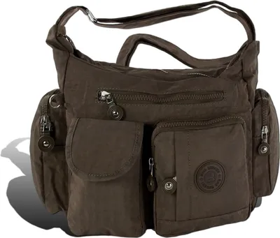 Image de Bag Street Sac à main pour femme Sac brun en nylon 32x20x12 D2OTJ205N