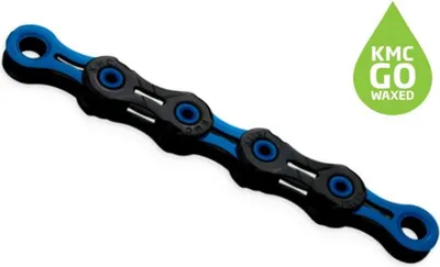 Produktbild von KMC Kette DLC 11 118L/Box Waxed 11-fach black/blue