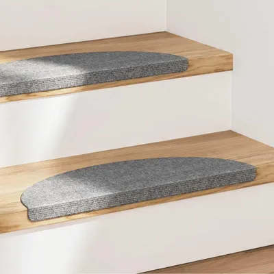 Zdjęcie produktu dla Vidaxl Treppenmatten Selbstadhäsiv 15 ST 56x17x3 cm Grau