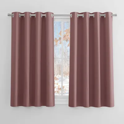 Obrázok produktu pre Záclony do spálne, termoizolačné, ružovej farby, rozmery 145 x 140 cm, balenie obsahuje 2 kusy