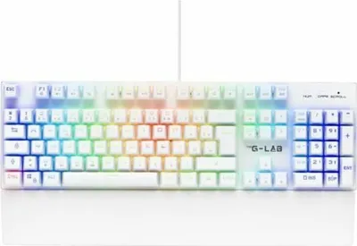 Image de Clavier mécanique The G-Lab KEYZ RUBIDIUM Blanc Azerty Français