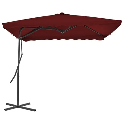 Immagine prodotto di vidaXL Ombrellone con palo in acciaio 250x250x230 cm Rosso Bordeaux
