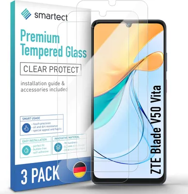 A product package for screen protectors, with a phone displaying the screen protector applied.