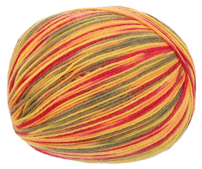 Image de Fil à tricoter 100% laine pure, 100g, 280m, couleurs : rouge/jaune/beige