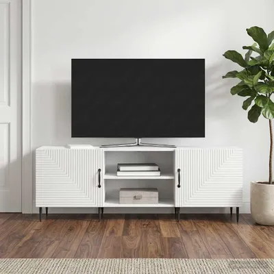 Obrázek produktu pro Maison Exclusive – Televizní skříňky, rozměry 150 x 31 x 50 cm, bílá, lesklá, vyrobené z dřevotřísky
