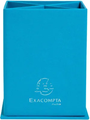 Produktbild von Exacompta Stifteköcher Teksto 85x85x110 mm 4 Fächern Türkis 8 Stück