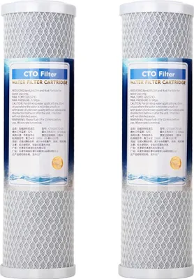 Produktbild von INF 2er-Pack 10-Zoll Universal Wasserfilterkartusche - Aktivkohlefilter