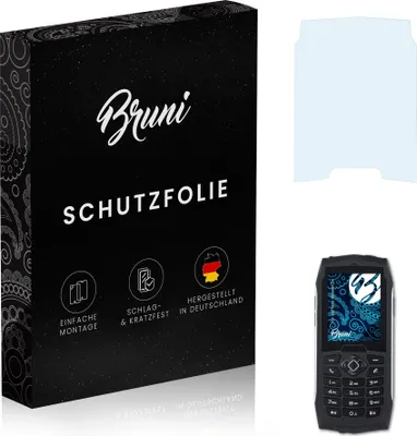 Produktbild von Bruni Basics-Clear 2x Schutzfolie kompatibel mit myPhone Hammer 3+ Folie