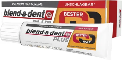 Immagine prodotto di Blend a dent Plus crema incollante premium con tenuta imbattibile 40g