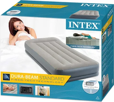 Obrázok produktu pre Intex Mid-Rise, Madrac, Obdĺžnik, Vnútorný, Vstavaná vzduchová pumpa
