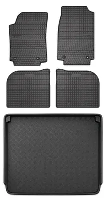 Produktbild von Gummimatten + Kofferraumwanne für Audi A6 C4 1994-1997 (Kombi) – Schwarz, passgenau – Wielganizator SolidPRO