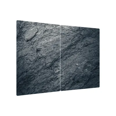 Zdjęcie produktu dla Szklana deska do krojenia GRANIT SKAŁA KAMIEŃ 2 sztuki 30x52cm deska kuchenna płyta ochronna taca szklana