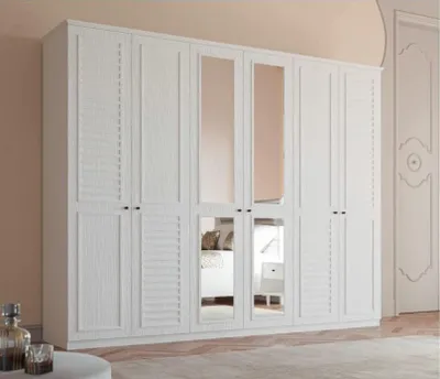 Produktbild von Schlafzimmer Set Bett 2x Nachttische Kleiderschrank 4tlg Design Luxus