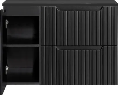 Produktbild von Waschtisch-Unterschrank 90cm, in schwarz, NEWPORT-56-BLACK