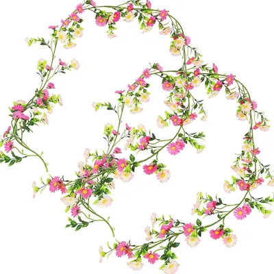 Produktbild von Blumenkranz 2,1 m, 2 Stück, Rosa, Kunstblumen, für Hochzeit