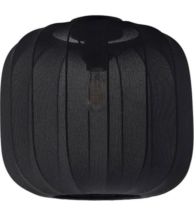 Produktbild von Lindby Deckenleuchte Helin, schwarz, Stoff, Ø 35 cm