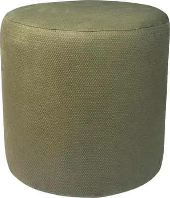Zdjęcie produktu dla Pufa okrągła MAKALU 40x40 cm stylowy podnóżek do salonu welur przyjemny w dotyku
