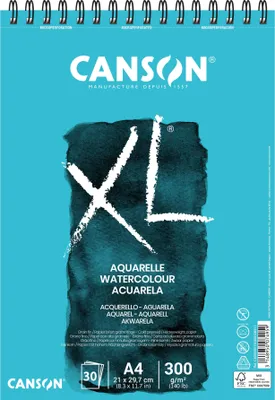 Produktbild von Canson - Aquarellpapier XL 30 Blatt 300gr A4 weiß | 5 Stück