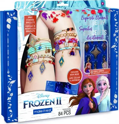 Zdjęcie produktu dla Make it Real Frozen II, Zestaw do robienia bransoletek dla dzieci, 8 lat(a), Plastik, Wielobarwny