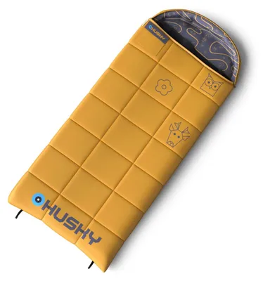 Image de Sac de couchage Husky blanket Gizmo Kids 2024 -5°C Moutarde 170 x 70 cm-jaune avec gris