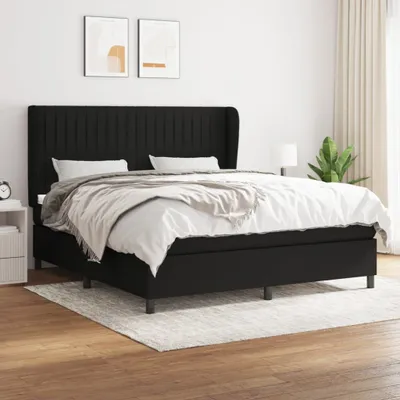 Produktbild von Maison Exclusive - Boxspringbett mit Matratze Schwarz 160x200 cm Stoff