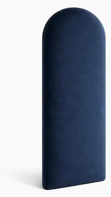 Image de Panneau rembourré - Coussin mural 70 x 30 cm - Rembourrage mural - Tête de lit - Panneau mural 3D bleu foncé