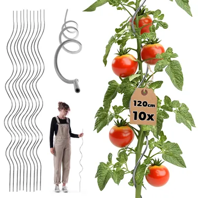 Obrázok produktu pre KADAX Spirálová tyč na rastliny z hliníka, 120 cm, 10 kusov