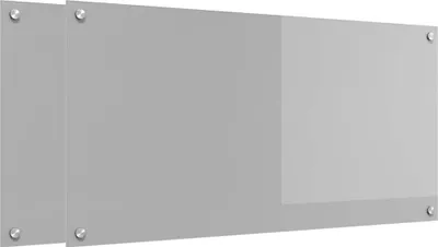 Produktbild von vidaXL Küchenrückwand 2 stk. Hellgrau 100 x 50 cm Gehärtetes Glas