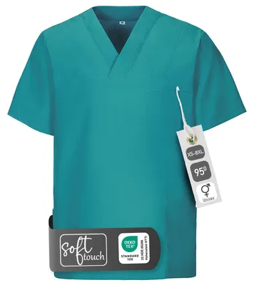 Produktbild von Schlupfkasack, uni, teal, 5XL : 5XL : teal : 50% Baumwolle 50% Polyester