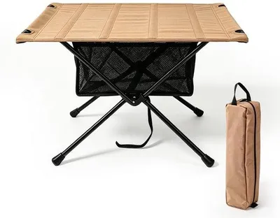 Produktbild von Faltbarer Campingtisch – klein und ultraleicht – mit Tragetasche und Netzbeutel – ideal für Outdoor-Aktivitäten und Wanderungen