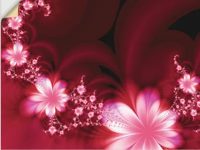 Produktbild von ARTland Wandbild, selbstklebend Girlande aus Blumen Größe: 80x60 cm