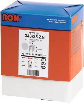 Obrázek produktu pro Spona 343/25 ZN M, 6000 kusů v balení