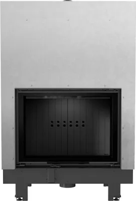 Produktbild von Kamineinsatz aus Stahl KRATKI MBA 17 kW Ø 200 mit Schiebetür schwarz Verkleidung