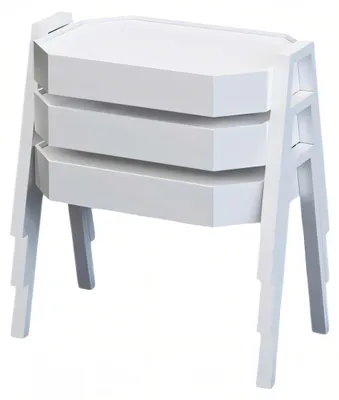 Obrázok produktu pre Elegantný biely drevený konferenčný stolík v modernom štýle