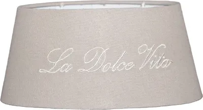 Produktbild von Lampenschirm Oval La Dolce Vita Grau für Tischleuchte 25-20-12