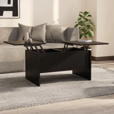 Image de Maison Exclusive - Table basse noire 80 x 50 x 42,5 cm en aggloméré