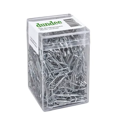 Produktbild von dundee Büroklammern silber glanzverzinkt, 500 St.