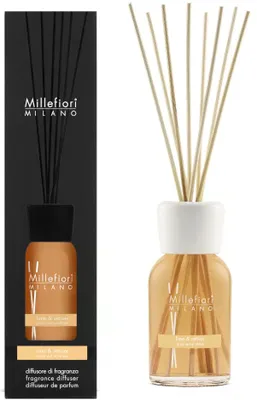 Image de Diffuseur d'ambiance Millefiori Milano, senteur citron vert et vétiver, avec bâtonnets (77MDLR)
