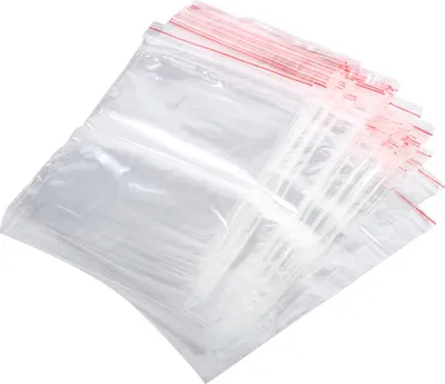 Zdjęcie produktu dla 3 rozmiary 100 sztuk wielokrotnego użytku, przezroczystych plastikowych torebek z zamkiem błyskawicznym do przechowywania słodyczy, orzechów i L