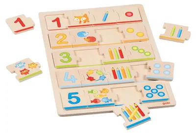 Immagine prodotto di Goki Puzzle di legno per imparare a contare, 20 pezzi.