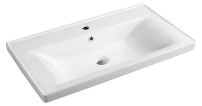 Image de Aqualine Ceramics - Sava lavabo 800x460 mm, avec 1 point d'amorçage, blanc 2080